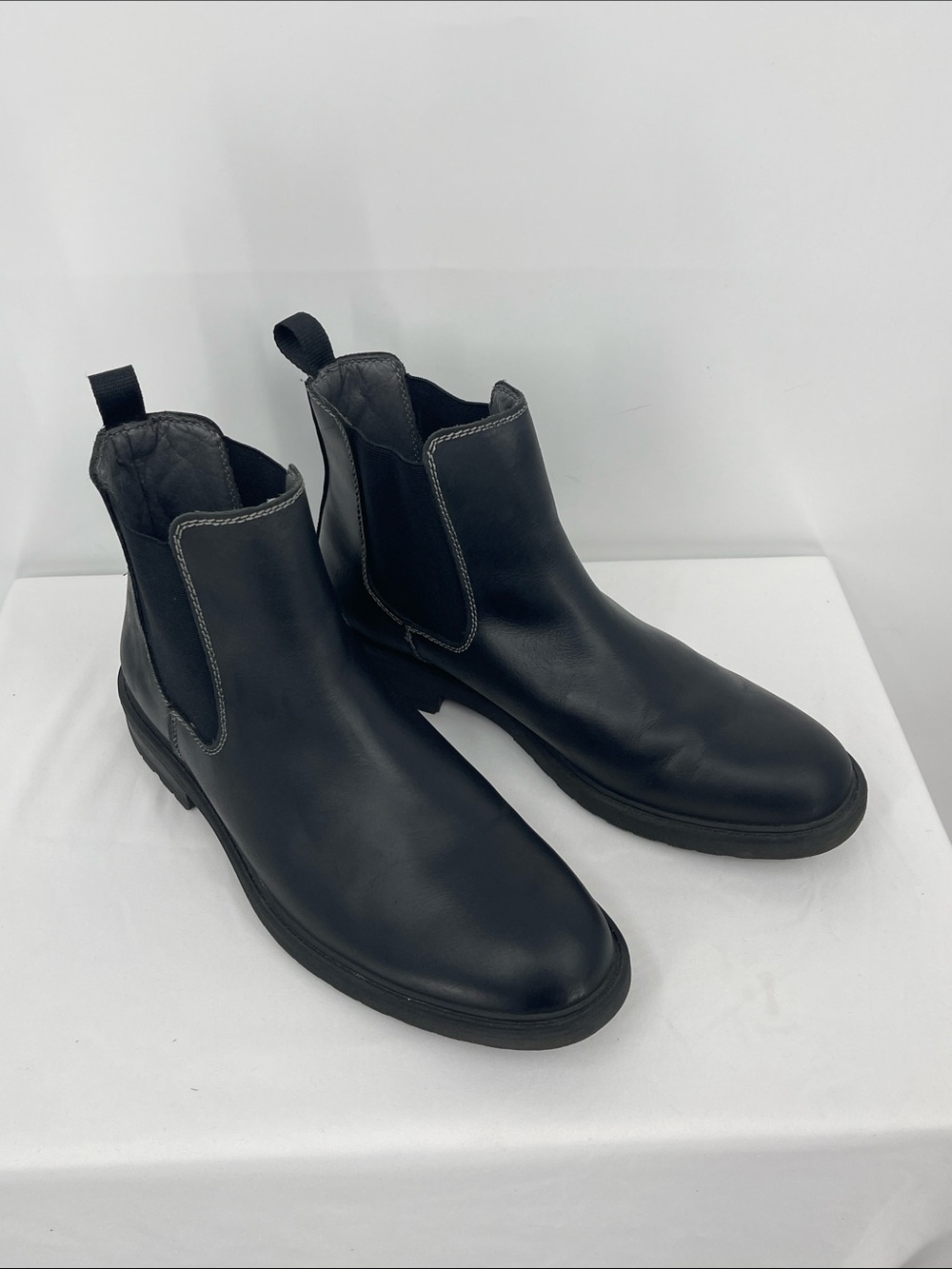 MAGELLAN SIZE 12 Men's Black Chelsea Boots - Sleek Slip-On Dress Boot
